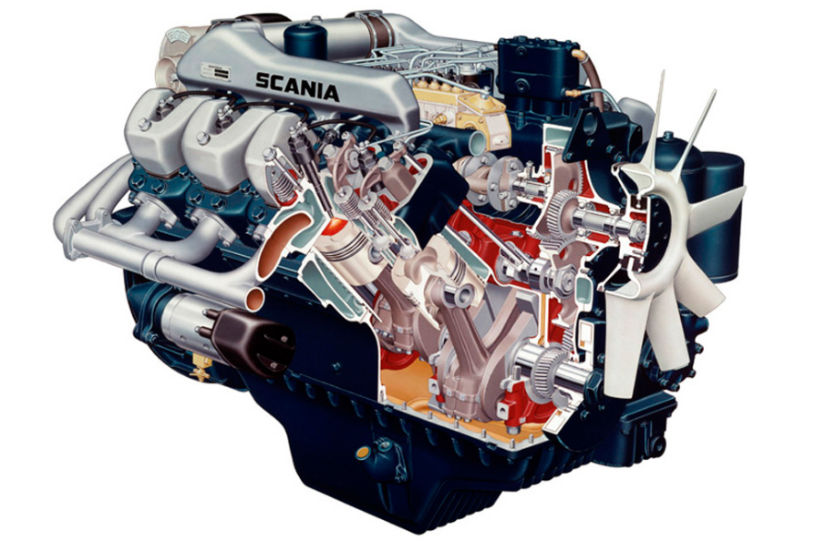 Engine Scania DS14  - Engine Scania DS14